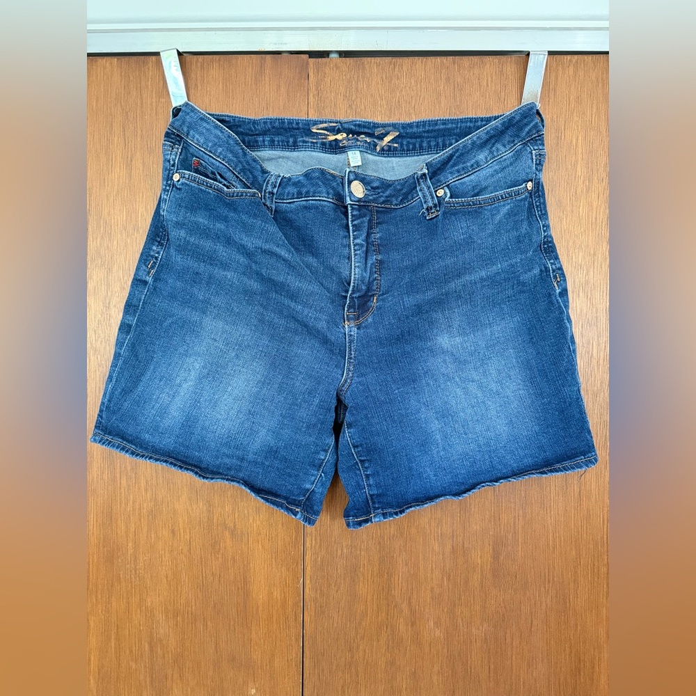 Seven7 Dark Blue Jean Shorts Plus